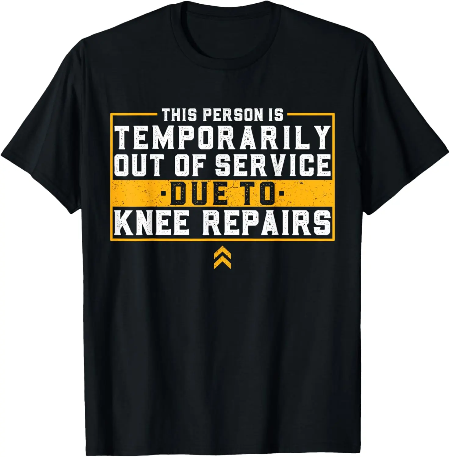 100% Cotton Post OP Knee Replacement Funny Broken Knee Surgery Recovery T-Shirt