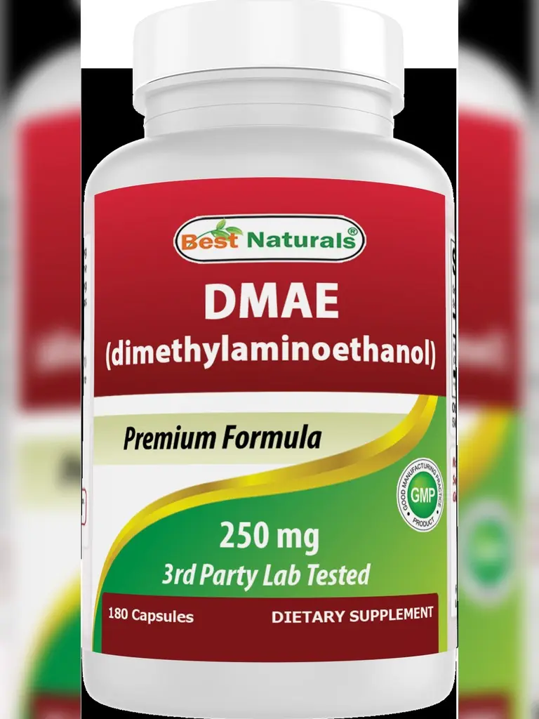 Best Naturals DMAE Supplement 250 mg 180 Capsules - Dimethylaminoethanol Bitartrate