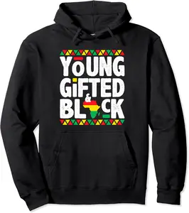 Young Gifted Black4 Black Magic Girl Boy Black History Pullover Hoodie - Ryanjamesm Shop 78B0CFGDGTB8