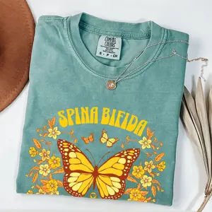 Comfort Colors Spina Bifida Awareness Shirt, Spina Bifida Shirt, Spina Bifida Warrior, Yellow Ribbon shirt, Comfort Colors Shirt