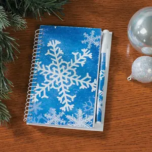 Snowflake Spiral Notepads with Pen - 12 Pc.