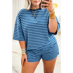 Berry Blue Two-Piece Set in Plus Size