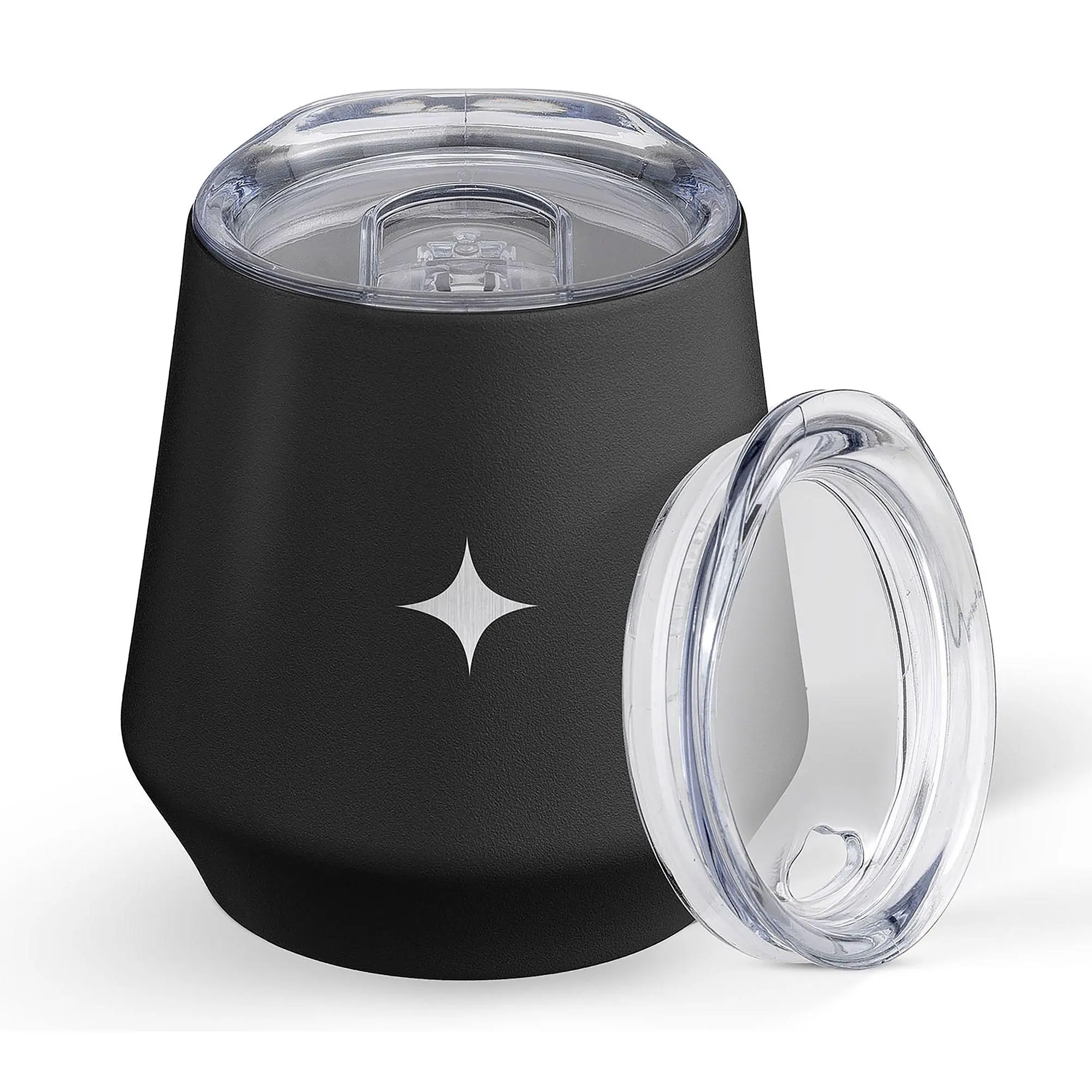 JoyJolt  12oz Vacuum Insulated Stemless WineTumbler w/ Lid