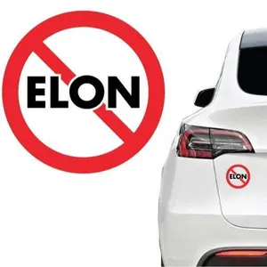 An.ti Elon Muusk Tessla Car Decal Car Magne Decal, Gift for Friends