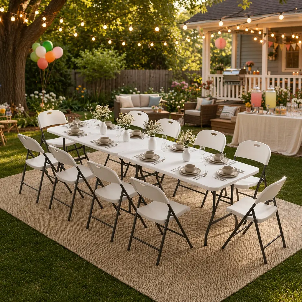 MAMIZO 4/6/10 Pack Folding Chair, Plastic Foldable Seating w/Reinforced Steel Frame for Indoor Outdoor Events, Portable Stackable Chairs, Wedding Party Picnic Kitchen Dining School Commercial Backyard beach Lawn Patio 350 lbs  balcony garden furniture hom