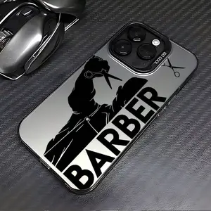 Stylish Creative Scissors BARBER Phone Case Suitable For IPhone 16 15 14 13 12 11 Pro Max X XR XSMAX 8 7 Plus Anti-Drop Frosted Back Cover