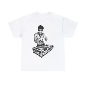 Bruce Lee DJ Graphic T Shirt Menswear Top