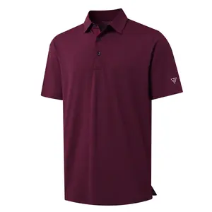 MAELREG Men’s Golf Polo Shirt Short Sleeve Dry Fit Moisture Wicking Performance Heather Jacquard Athletic Casual Polo