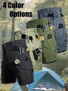 Men's Outdoor Tactical Quick-Dry Work Shorts: Lightweight, durable, multi-pocket, breathable tactical training shorts with an elastic waistband, made from stretchy, breathable, and comfortable fabric. Ideal for outdoor activities, hiking, and camping