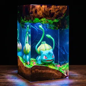 Plant Creature Resin Art, Cute Green Monster Decor, 3D Fantasy Figure Piece, Gaming Room Aesthetic, Collectible Gift Idea