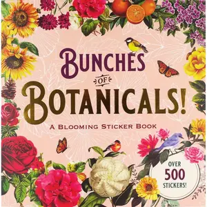 Peter Pauper Press Bunches of Botanicals A Blooming Sticker Book with Over 500 Decals for Scrapbooking and Journaling - Booklet Flowers Floral Multicolor Stickers