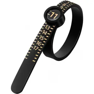Ring Sizer Measuring Tool with Magnifier, for Ring Measurer and Ring Sizer Clear and Intuitive Reading.Plastic Ring Sizer with Lens, 1-17