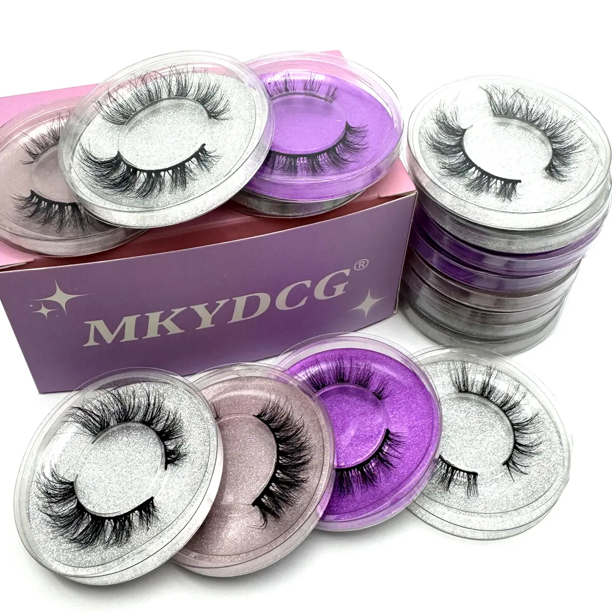 Luxury 16 Pairs Fluffy&Thick 3D False Eyelashes With Glitter Paper Box,Lashes Bulk Christmas Gifts,3D Cat Eye Eyelashes Natural Soft,Volume Eyelashes,Protable,Cartoon Eyelashes Look Makeup Manga Lashes,Dramatic Messy Mink Lashes Wispy lashes