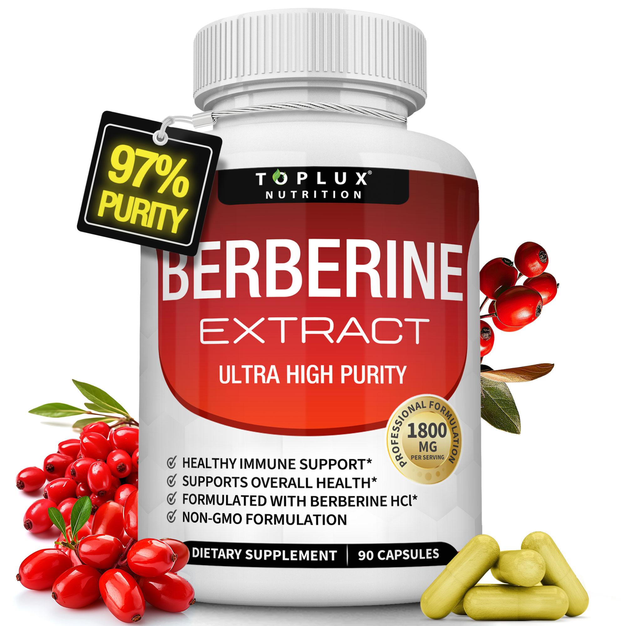 Berberine Supplement 1800mg Berberine HCl 97% Purity
