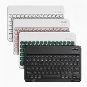 Wireless Bluetooth Keyboard, Ultra-Slim Rechargeable Portable Keyboard with Type-C Charging, Multi-Device Compatible for iOS, Android, Windows, 800mAh Battery, Lightweight & Quiet  (Multi-Color Options)