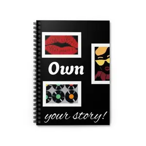 Lips, Vinyl & Vision | Retro Spiral Notebook