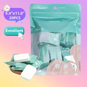 20Pcs Large Compressed Towels,Disposable Face Towels 9.4 inch x 11.8 inch Disposable Face Compressed Towel, Disposable Face Towelette, Compressed Good Great Hand Wipe, Camping Towel, Portable Compressed Coin Tissue for Travel/Home/Outdoor Activities