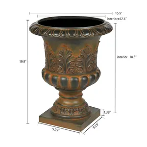 LuxenHome Weathered Decorative Urn Planter