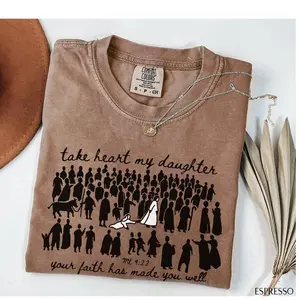 Comfort Colors Christian Tee, Bible Verse Shirt for Women, “Woman Touched Jesus” Faith Graphic Tee, Scripture Shirt, Trendy Jesus T-Shirt, Christian Apparel