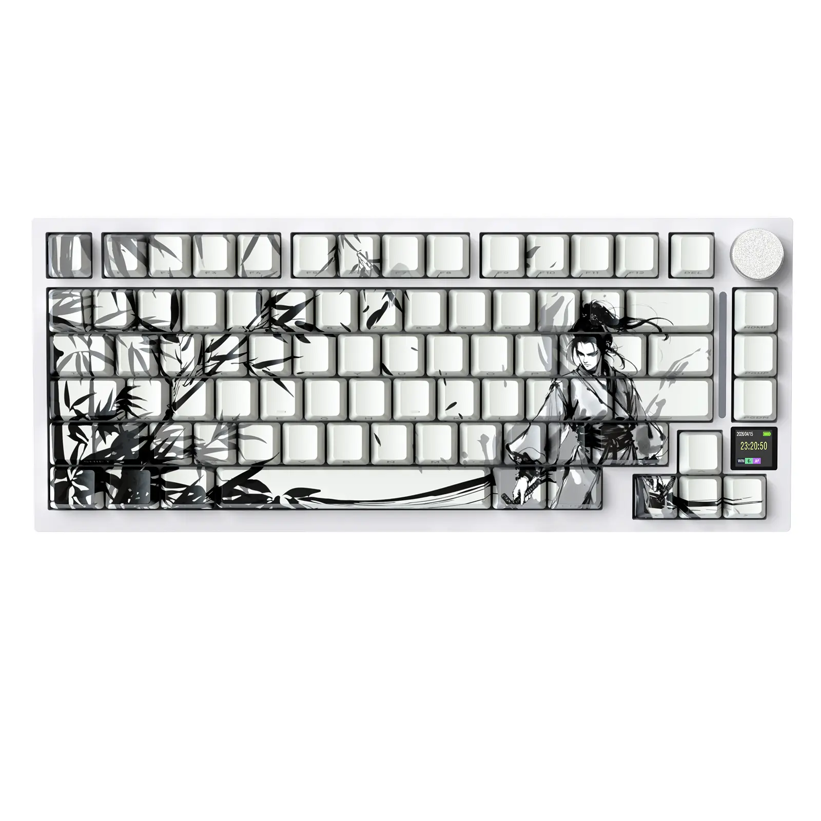 ATTACK X820ULTRA Wireless Mechanical Gaming Keyboard, 81 Keys, Gift Switch, Smart TFT Screen, Knob, Hot-Swappable RGB Backlit, Gasket Mount, Side Print PBT Keycaps, QMK Web Driver, Fiberglass Build, for PC Mac, Gaming Accessories, PC Accessories