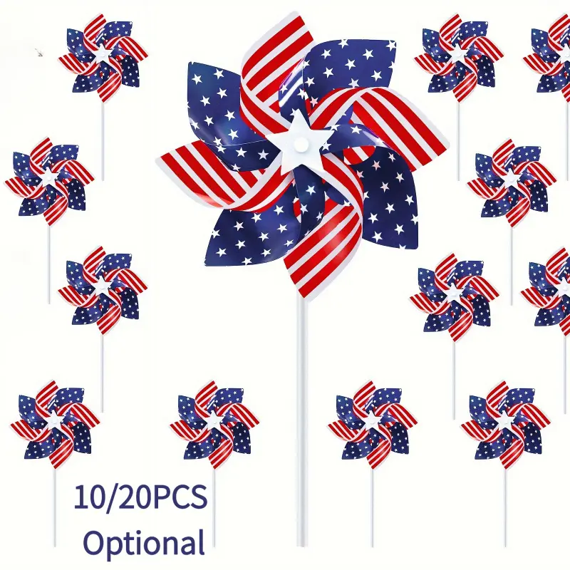 Patriotic Pinwheels 4th of July Pinwheels American Flag Red White and Blue Pinwheels Bulk for Kids 4th of July Decorations Party Decoration Supplies Party Decor Design