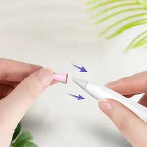 10 Random Color Apple Pencil Silicone Tip Covers, iPad Tablet Touchscreen Pen Tips Protector, Portable Pure Color Cases, Made in China