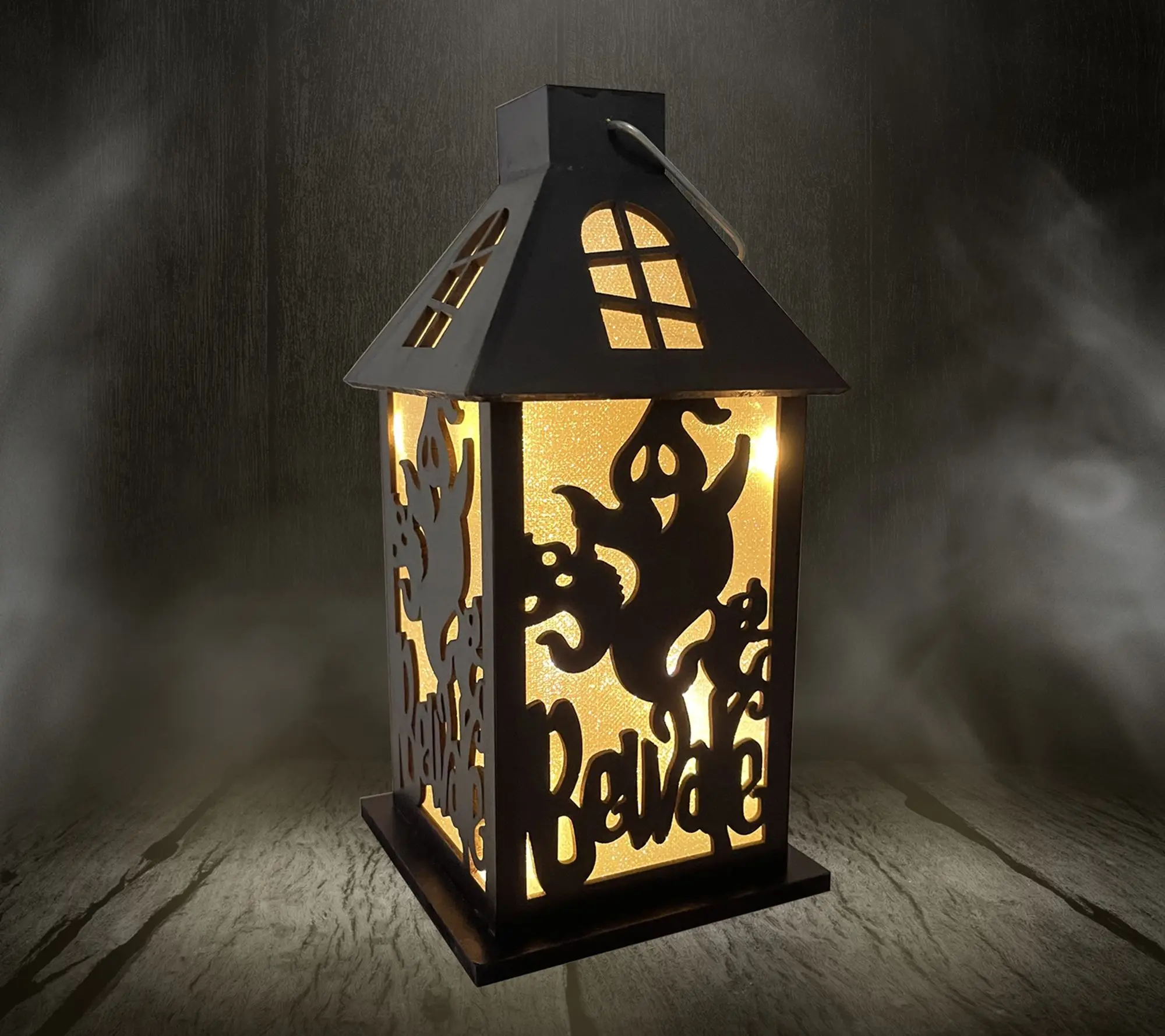 LumaBase Halloween Lantern with Battery Operated LED Lights LumaBase Halloween Lantern with Battery Operated LED Lights