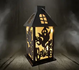 LumaBase Halloween Lantern with Battery Operated LED Lights