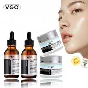 VGO Vitamin C Serum, Moisturizer, and Facial Cleanser Set Cleansing Moisturizing Suitable for sensitive skin Live Skincare Radiance A Comfort Hydrate radiant skin care acne moisturizer botox stock solution facial serum
