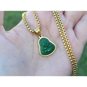 Buddha Gold Outlined Necklace- Good Luck Fortune (Powerful Necklace)