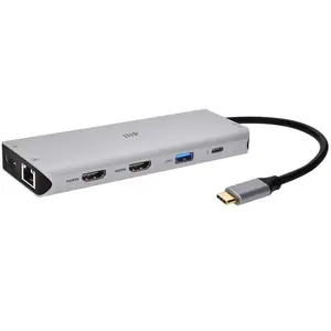 Monoprice 13-in-1 Dual-HDMI + DisplayPort Multi-Stream Transport (MST) Triple Monitor Docking Station