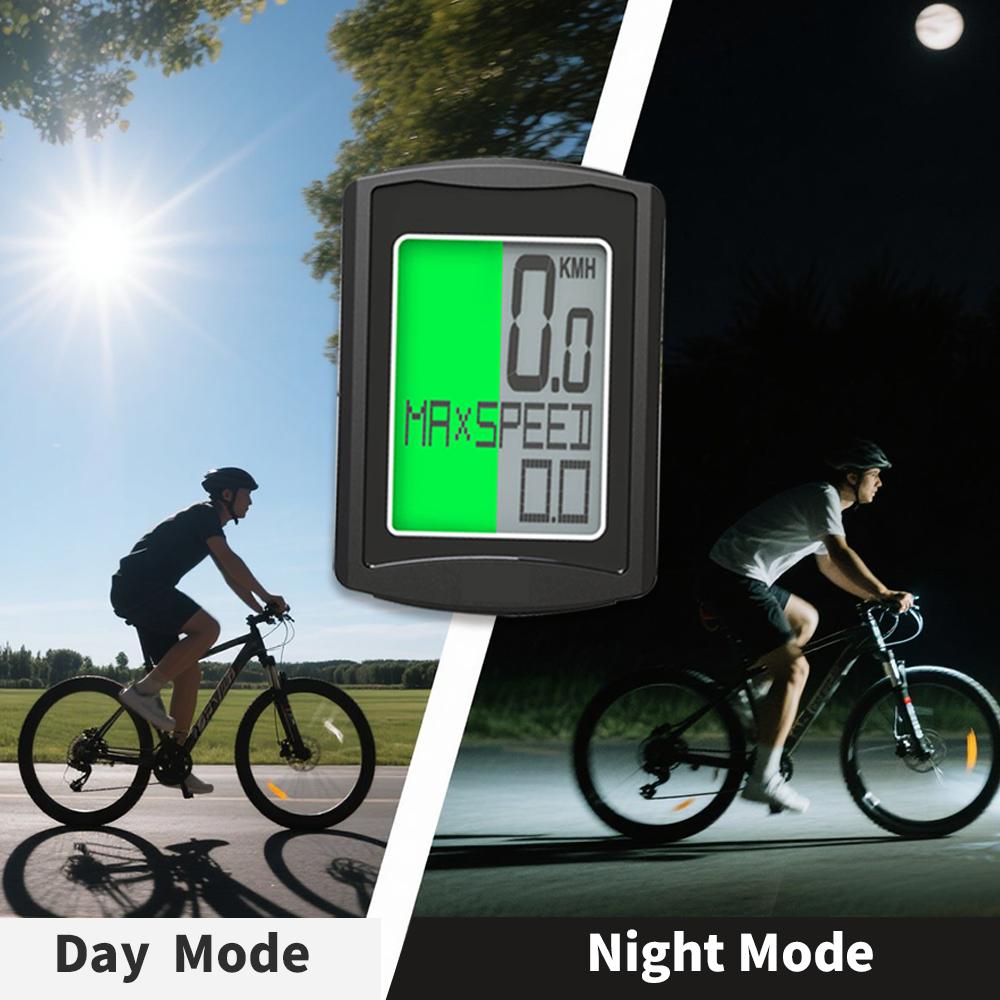 Rainbow Forest Wireless Digital Bicycle Speedometer and Odometer LCD Display Multi Function for Road Mountain Bikes Accurate Speed Tracking Easy Install Day Night Mode Bike Computer Durable Construction