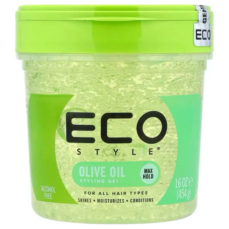 Styling Gel, Max Hold, All Hair Types, Olive Oil, 16 oz (454 g)