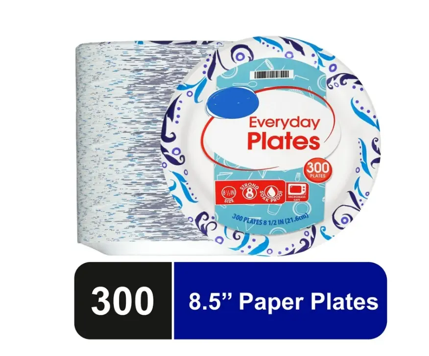Everyday Disposable Paper Plates 8.5" 300 Count Everyday Disposable Paper Plates 8.5" 300 Count
