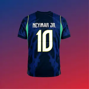10# Neymar JR 2026 Brazil Away Short Sleeve Soccer Jersey Quick-Dry