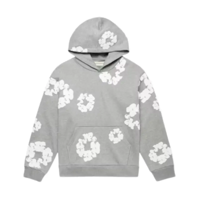 Denim Tears Cotton Wreath Hooded Sweatshirt Unisex – Soft Cotton Pullover, Fall & Winter Streetwear