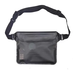 4-pack outdoor beach waterproof phone bag with three-layer sealed PVC storage, waterproof waist bag for snorkeling, swimming, and outdoor rain protection, suitable for men and women for rafting and diving