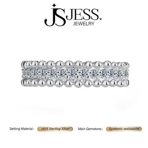��#165��1.2ct Full VVS Synthetic Moissanite Ring Band S925 Sterling Silver Jewelry Birthday Wedding, Anniversary Gift for Women