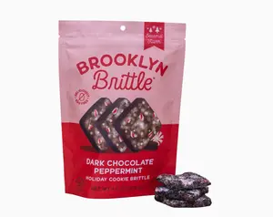 Brooklyn Brittle Dark Chocolate Peppermint Italian Cookie Brittle 4.5 oz Seasonal Flavor Holiday Treat