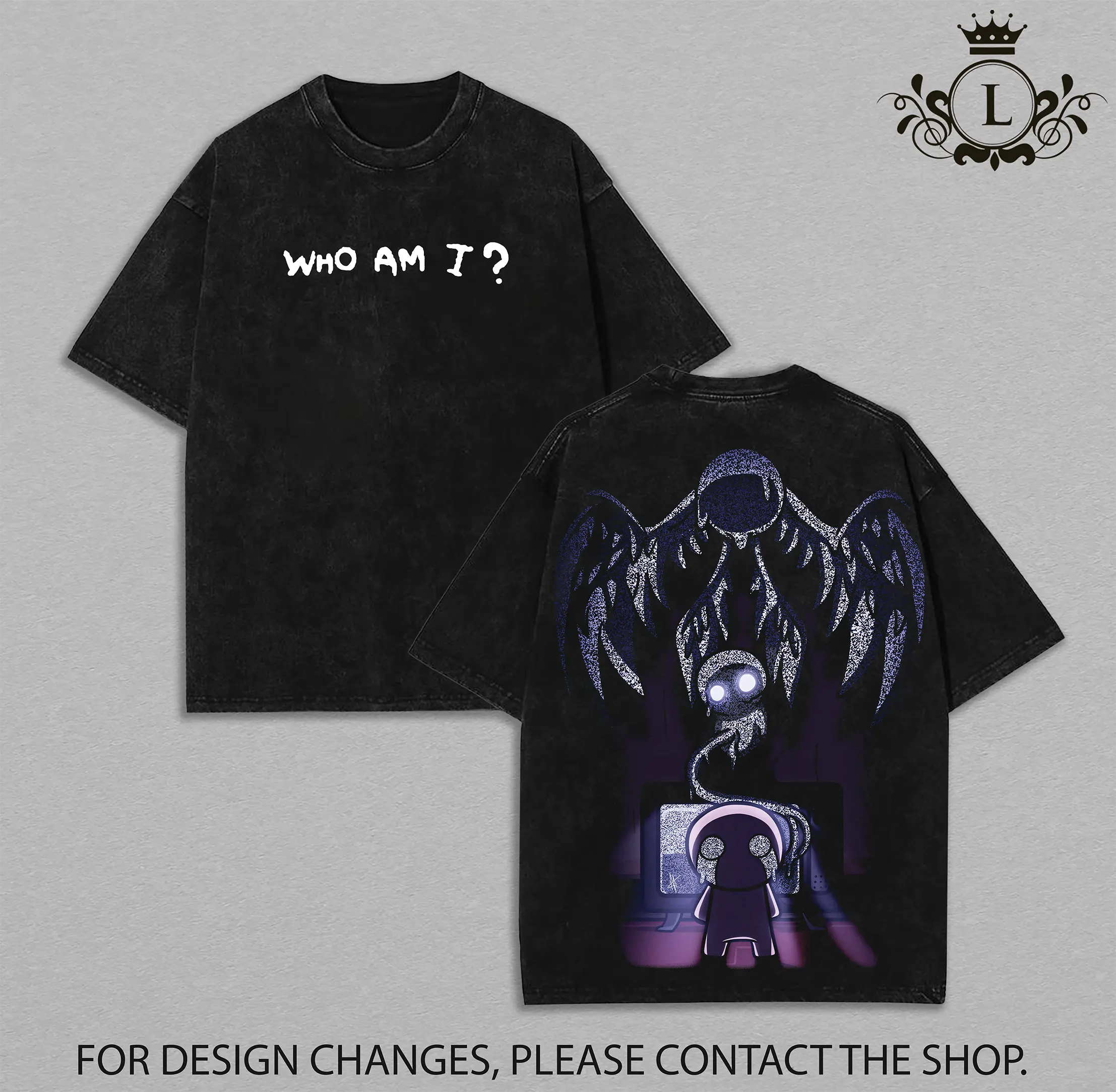The Binding of Isaac “Who Am I” Apparel | Vintage Washed T-Shirt & Hoodie | Oversized Unisex Heavyweight Cotton | Dark Indie Game Graphic | Retro Casual Streetwear Menswear