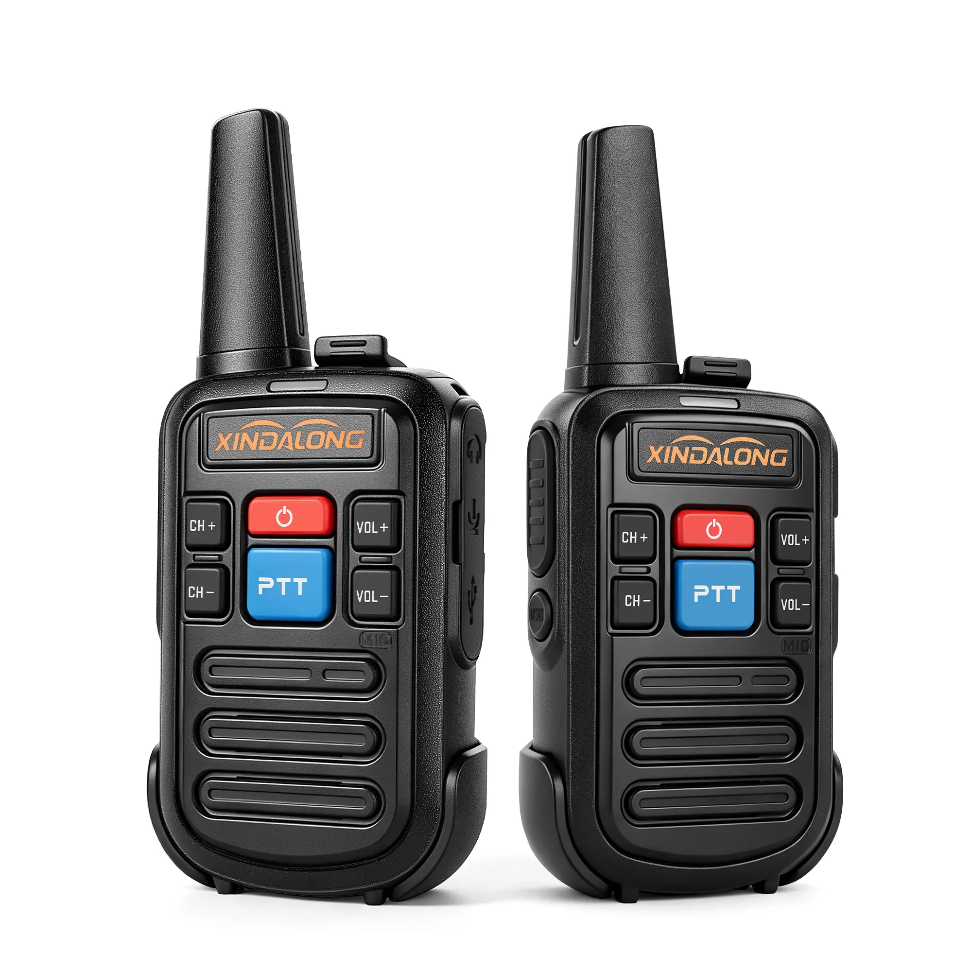 XINDALONG Long Range Walkie Talkies 2 Pack, Rechargeable Handheld Two Way Radio with USB Charging, Portable PTT Walkie Talkie for Hiking Camping Hunting Outdoor Adventure