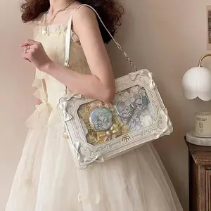 Original Picture Frame Pain Bag Single Shoulder Sling Bag Millet Multifunctional Girl Versatile Retro Square Transparent