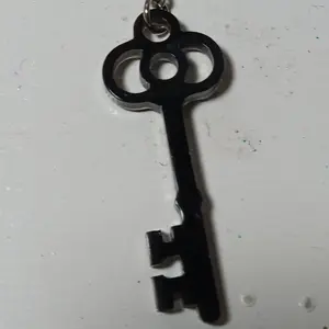 Resin black keychain