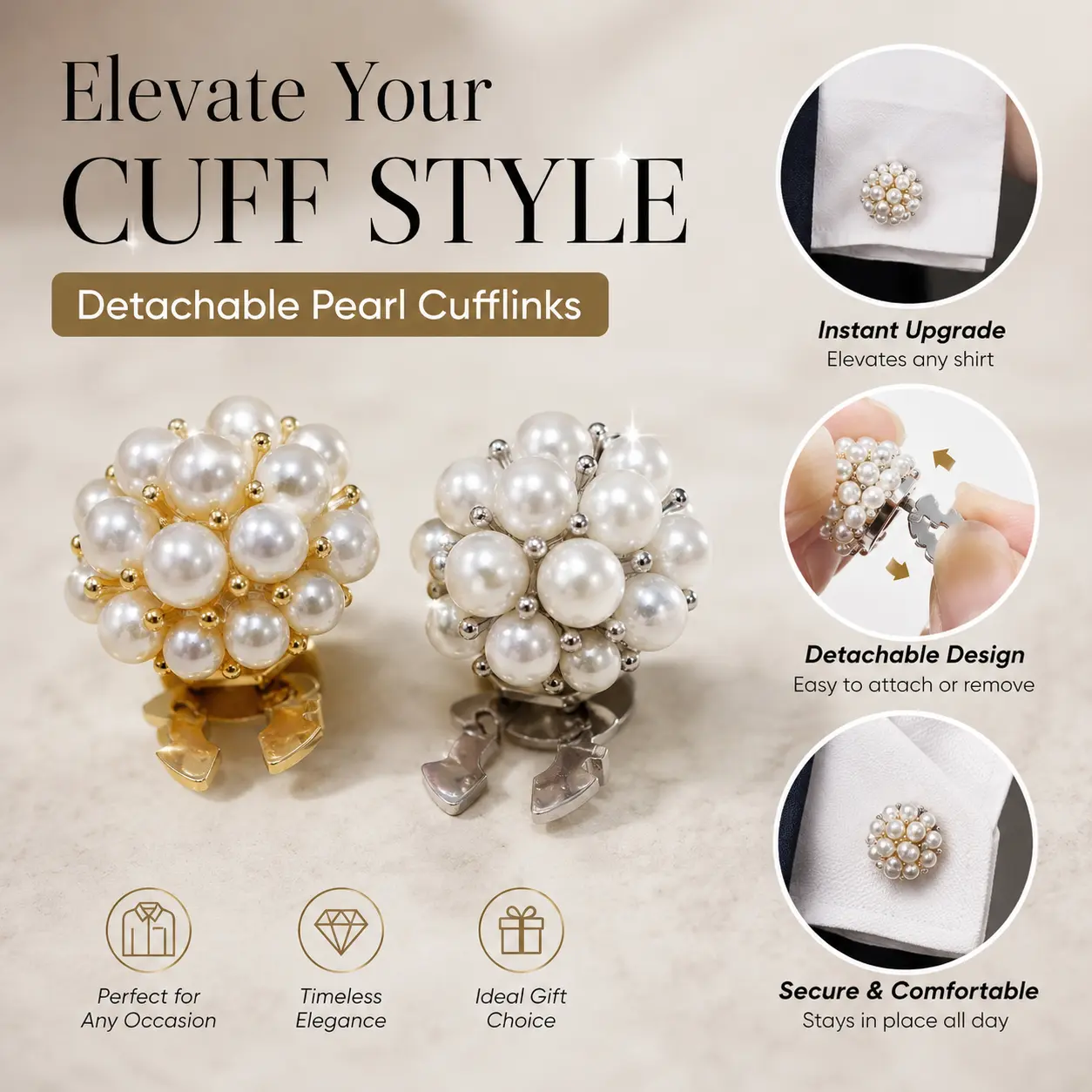Chinese-Style Pearl Flower Frog Buttons, Metal Decorative Fasteners, Elegant Traditional Ornaments for Shirts & Outfits – Ideal for Fashion Enthusiasts (Featuring Flowers Accents)