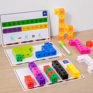 Colorful Building Blocks Toy, Math Learning Blocks, 1 Set Early Education Math Toy, Educational Toy for Kids, Perfect for Birthday Gift
