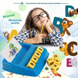English Alphabet Card Matching Game Machine for Kids Learning Pinyin, English Words, Picture Recognition, Educational Toy