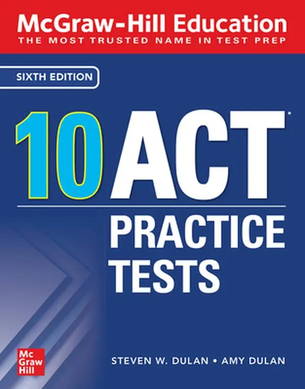 USED Book - McGraw-Hill Education: 10 ACT Practice Tests, Sixth Edition by Dulan, Steven (Paperback) - english