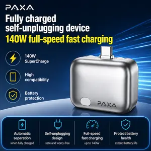 PAXA 140W Smart Auto Disconnect Charger |Type-C Self-Eject Charging Protector for Phones, Tablets & Laptops | Anti-Overcharge Overnight Safety Adapter