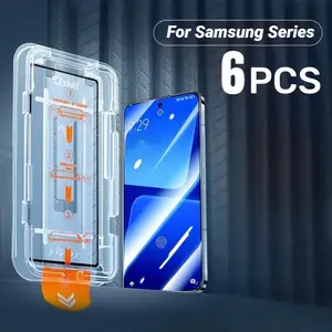 6pcs High Sensitivity Protective Film for Samsung Galaxy S25/S24/S23/FE/S22/S21, Support Fingerprint Unlocking, HD Smooth Texture, Easy Installation