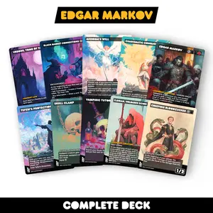 Edgar Markov Vampire Tribal Kindred Complete Proxy Deck | Vampire Themed MTG Proxy Deck - Complete Commander Proxy Deck (cEDH) with 100 Cards +Tokens Sleeved